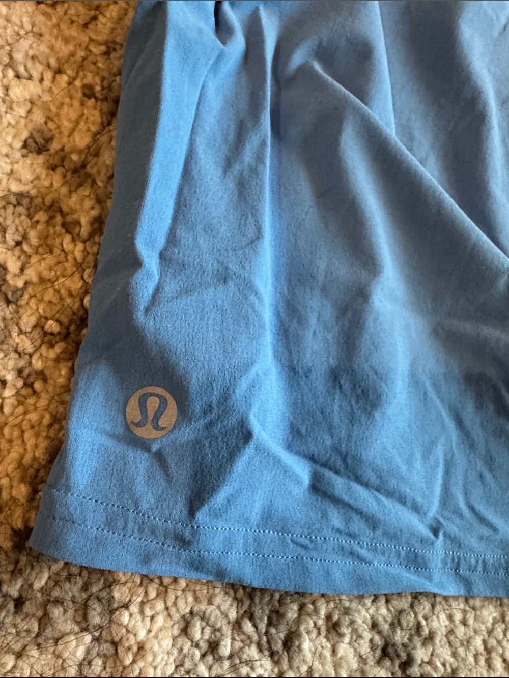 lululemon Pace Rival High-Rise Short 3”, Light Blue with White Piping, Size 12 - Picture 7 of 7
